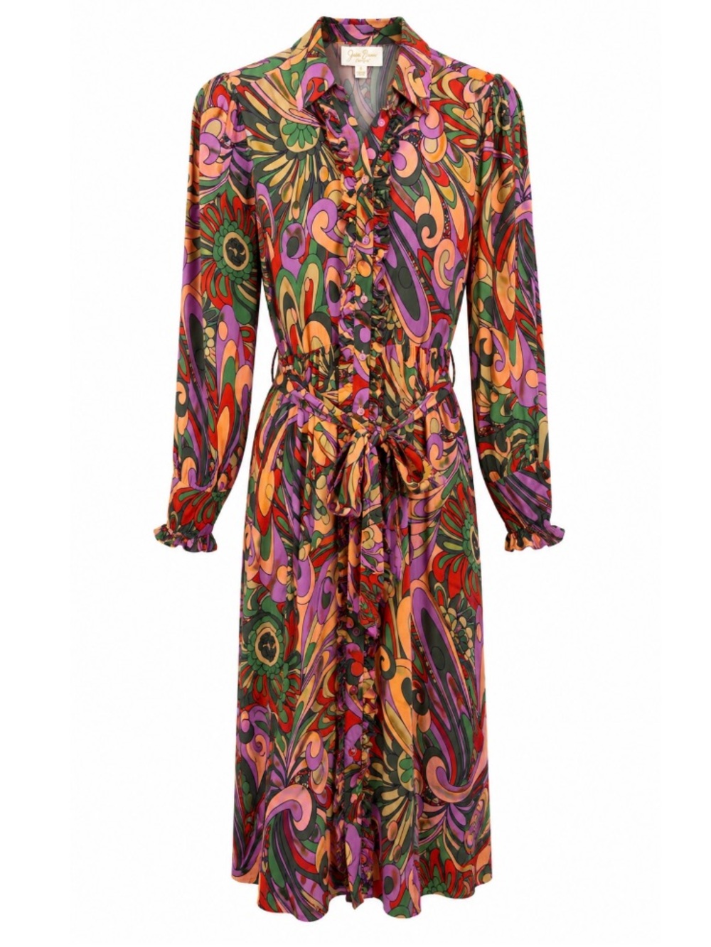 Julie Brown New York Long Sleeve Shirt Dress Size S